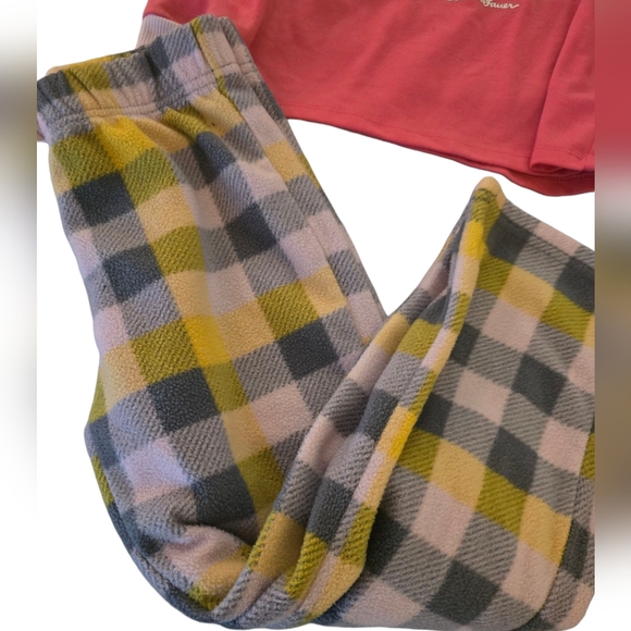 Pink and Plaid Kids Pajamas XS - Picture 3 of 8